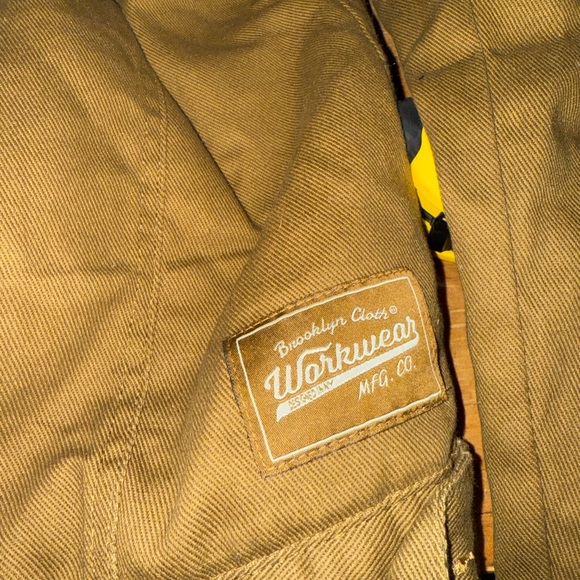 Brooklyn Cloth Mens Workwear Tan Sherpa-Lined Jean Jacket - Picture 4 of 4